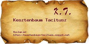 Kesztenbaum Tacitusz névjegykártya